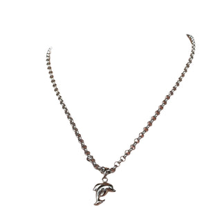 White Gold Nacklace - Dolphin Pendant