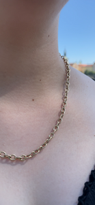 Gold Nacklace - Ellipse Chain (0.5cm)