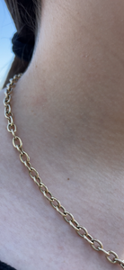 Gold Nacklace - Ellipse Chain (0.5cm)