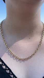 Gold Nacklace - Ellipse Chain (0.5cm)