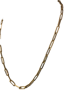 Gold Nacklace - Paperclip Link Chain