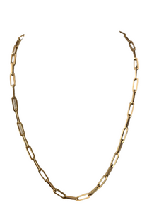 Gold Nacklace - Paperclip Link Chain