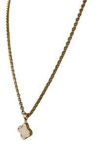 Gold Nacklace - Circle Link Chain With Pendant