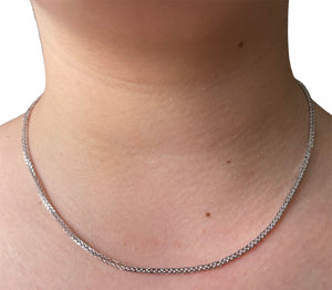 White Gold Square Shape Nacklace